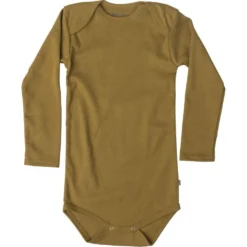 Minimalisma Organic Cotton Nebel Baby Body - Golden Leaf Sale