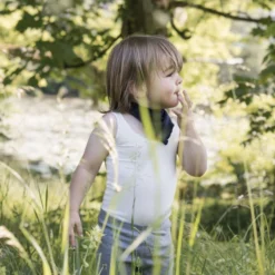 Minimalisma Organic Cotton Frill Scarf - Dark Blue