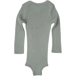 Minimalisma Bodies & Jumpsuits Silk/Cotton Bono LS Baby Body - Pale Jade (2-3y Last One)
