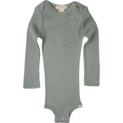 Minimalisma Bodies & Jumpsuits Silk/Cotton Bono LS Baby Body - Pale Jade (2-3y Last One)