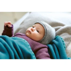 Disana Knitted Merino Bonnet - Bordeaux/Rose Bonnets