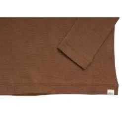 Minimalisma Womens Merino Turtleneck Top - Caramel