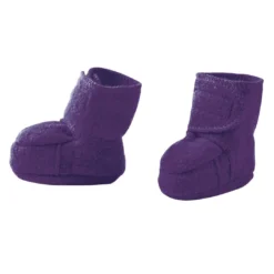 Sale Disana Boiled Wool Booties - Plum