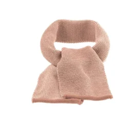Disana Organic Merino Melange Knitted Scarf - Rose/Natural