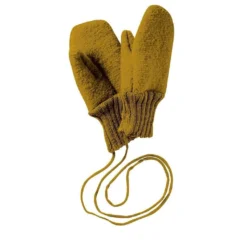 Disana Sale Boiled Wool Gloves - Gold