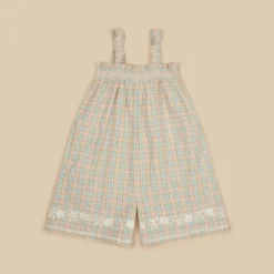 Apolina Adina Romper - Pastel Rainbow Check New