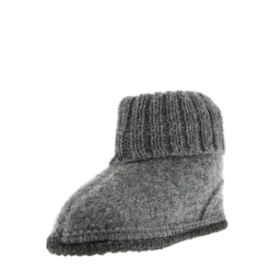 Bergstein Cozy Adults Wool Slipper - Grey Booties & Slippers