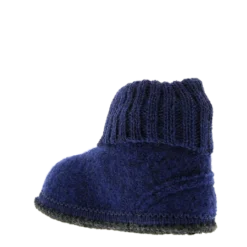 Bergstein Cozy Adults Wool Slipper - Dark Blue