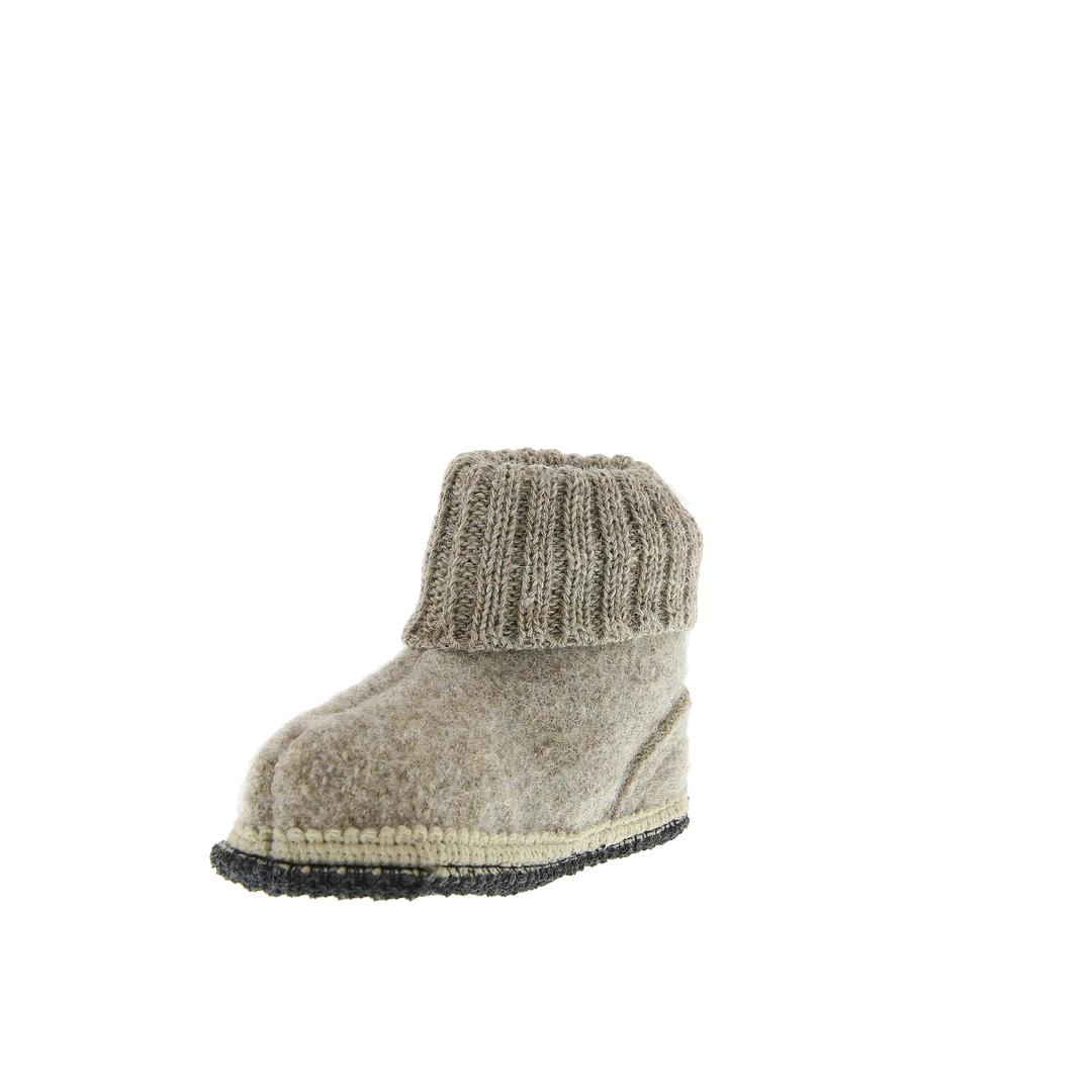 Bergstein Cozy Kids Wool Slipper - Beige