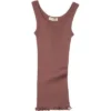 Minimalisma Silk/Cotton Billund Rib Tank Top - Antique Red Tops