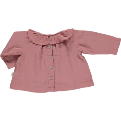 Poudre Organic Sale Organic Cotton Frill Blouse - Light Mahogany