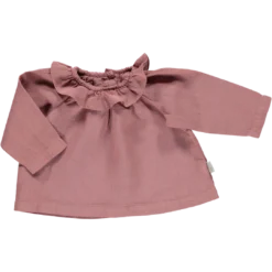 Poudre Organic Sale Organic Cotton Frill Blouse - Light Mahogany