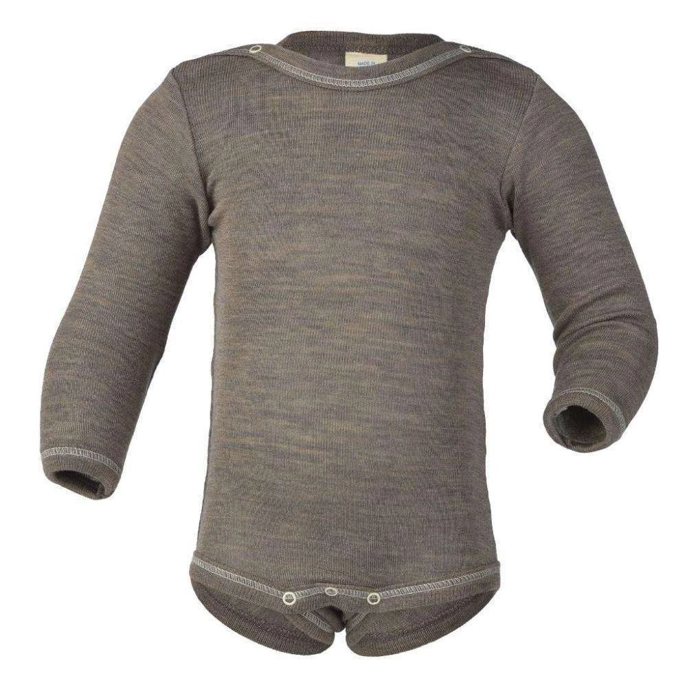 Engel Wool/Silk Bodysuit Long Sleeved - Walnut Bodies & Jumpsuits