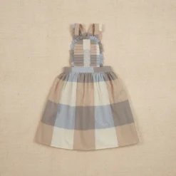 Apolina Lena Pinafore Dress - Blanket Check Cream Sale