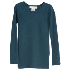 Serendipity Organics Tops Organic Cotton Child Long Tee - Atlantic Rib