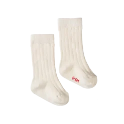 Nature Baby Organic Cotton Rib Socks - Natural
