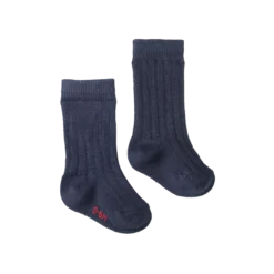 Nature Baby Organic Cotton Rib Socks - Navy