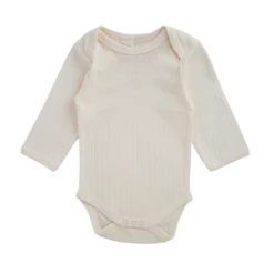 Nature Baby Bodies & Jumpsuits Organic Cotton Long Sleeve Body Suit - Pointelle