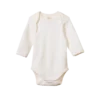 Nature Baby Organic Cotton Long Sleeve Body Suit - Natural