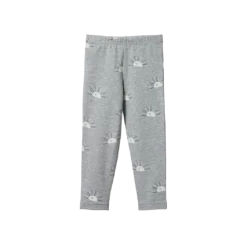 Nature Baby Sale Organic Cotton Leggings - Sunrise Grey Marl Print