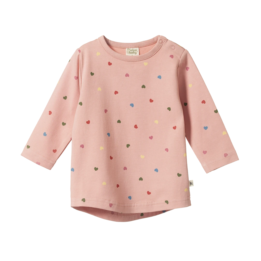 Nature Baby Everyday Tee - Heart Tulip Print