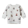 Nature Baby Emerson Sweater - Bunny Garden Light Grey Marl Print Sale