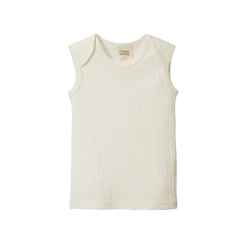 Nature Baby Merino Pointelle Singlet - Natural New
