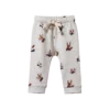 Nature Baby Sunday Track Pants - Bunny Garden Light Grey Marl Print