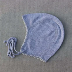 Selana Organic Cotton Baby Bonnet - Grey