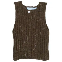 Serendipity Organics Sale Baby Alpaca Rib Vest - Capers