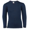 Engel Long Sleeved Top In Wool/Silk - Navy Blue Tops