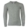 Engel Long Sleeved Top In Wool/Silk - Grey Melange