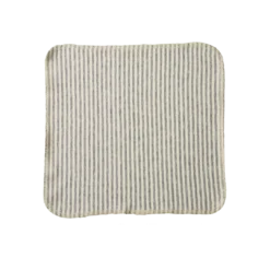 Nature Baby New Jersey Face Cloths - Natural/Grey Marl Stripe (10 Pack)