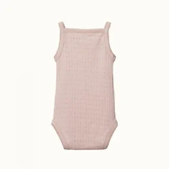 Nature Baby Camisole Bodysuit Pointelle - Rose Bud