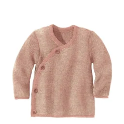 Disana Organic Merino Baby Cardigan - Rose/Natural Cardigans & Jumpers