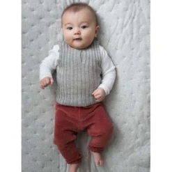 Serendipity Organics Baby Alpaca Rib Vest - Sand (6m & 9m Left) Sale