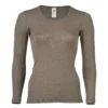 Engel Womens Merino Wool & Silk Longsleeve Top - Walnut